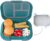 Bentgo Kids Chill Leak-Proof Lunch Box – Included Reusable Ice Pack Keeps Food Cold; 4-Compt. Bento Box; Microwave/Dishwasher Safe; 2 Year Manufacturer’s Warranty (Confetti Edition – Truly Teal)