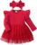 Baby Girl Ruffle Sleeve Romper Dress Outfit Newborn Princess Tulle Dresses Infant Jumpsuit Tutu Skirt Set Clothes