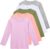 5 Pack Cotton Girls Long Sleeve Shirts Toddler Soft Basic T-Shirts Top Kids Crewneck Layering Tees