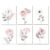 Lambs & Ivy Watercolor Floral Unframed Nursery Child Wall Art 6pc – Pink/Gray