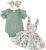 Mubineo Baby Girl Summer Clothes Cute Outfits Short Sleeve Romper Overall Skirt Dress Headband 3PCS Newborn Outfit