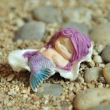 Top Collection Miniature Fairy Garden and Terrarium Little Mermaid Sleeping in Seashell