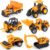 Oriate Construction 6PCS/Set diecast car, Including bulldozers, Forklift, Excavator & Other Educational Indoor & Outdoor Toy Cars, Mini car Models for Boys and Girls 3 Years Old Birthday Gifts