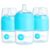 PopYum 5 oz Blue Anti-Colic Formula Making/Mixing/Dispenser Baby Bottles, 3-Pack with #1 Slow Flow Nipples, 150 ml, BPA-Free, Natural Latch