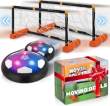 Atlasonix Hover Soccer Ball, Hover Soccer Ball with Goals, Indoor Flying Toy Games, 2 Floating Disks + 2 Moving Goals, Boy Birthday Gifts, Indoor Silent Game | 4 in 1 Pack