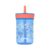 Contigo Kids’ Leighton Straw Tumbler with Spill-Proof Leak-Proof Lid, 14oz, Blue Poppy/Narwhals