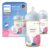 Philips Avent PPSU Natural Baby Bottles with Medium Flow Nipples (Flow 3), 9oz, with Decoration, 2-Pack, SCY943/02