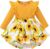 OLLUISNEO Newborn Baby Girl Dress Infant Ruffle Sleeve Romper Outfits Flower Girls Dresses Baby Girl Clothes Summer Fall