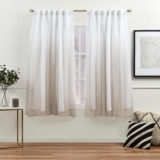 Exclusive Home Crescendo Lined Room Darkening Blackout Hidden Tab Top Curtain Panel Pair, 52″x63″, Champagne, Set of 2