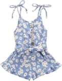 Toddler Girl Clothes Baby Summer Cute Halter Romper 6 Months to 5 Years Old