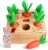 SKYFIELD Carrot Harvest Game Wooden Toy for Baby Boys and Girls 1 2 3 Year Old, Educational Shape Sorting Matching Puzzle Gift Toy with 7 Sizes Carrots.Great Montessori Toy for Toddlers 1-3