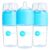 PopYum 9 oz Blue Anti-Colic Formula Making/Mixing/Dispenser Baby Bottles, 3-Pack with #2 Medium Flow Nipples, 260 ml, BPA-Free, Natural Latch