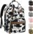 Large Capacity Baby Diaper Bag Backpack with Insulated Pockets, Waterproof, Stylish Cow Print Design, Suitable for Boys and Girls