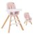 Evolur Zoodle 2 in 1 Convertible Baby High Chair in Pink