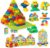 VConejo Building Blocks for Toddlers 2-4 Years, Big Classic Building Bricks with A Baseplate,155 Pieces Large Blocks, Compatible with All Major Brands