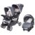 Baby Trend Infant and Toddler Double Stroller & Car Seat Combo, 2 Pc Set, Magnolia