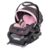 Baby Trend Infant Car Seat with Canopy & Grow-with-Me Insert, Secure Snap Gear 35, Wild Rose