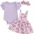 Mubineo Baby Girl Clothes Summer Cute Skirt Outfits Short Sleeve Romper Floral Overall Skirt Dress Infant Newborn Outfit