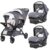 Baby Trend Sit N’ Stand Tandem Double Stroller w/ 2 Pack EZ-Lift Plus Infant Car Seats, Magnolia