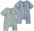 Baby Boy Girl 2 Pack Solid Romper Short/Long Sleeve One Piece Jumpsuits Clothes Sets