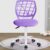 FurnitureR Kids Desk Chair, Armless Small Adjsutable Swivel Task Chair with Soft Cushion for Study Kids Teens Child, Purple
