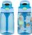 Contigo Kids Water Bottle with Redesigned AUTOSPOUT Straw, 14oz., 2 Pack, Blue Poppy and Periwinkle & Blue Poppy with Periwinkle and Into the Clouds