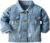 IDOPIP Toddler Kid Baby Boys Girls Denim Jacket Long Sleeve Button Down Jeans Coat Cowboy Overcoat Hoodie Casual Outwear