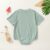 Merqwadd Baby Boy Girl Bubble Romper Infant Oversize Plain Crewneck T-Shirt Bodysuit Tops