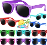 Kids Sunglasses Party Favors, 12 Pack Sunglasses Bulk for Kids with UV400 Protection in Bulk for Boys and Girls, Great Gift for Birthday Graduation Party Supplies, Beach, Pool Party Favors, Fun Gift