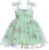 Toddler Baby Girl 1st Birthday Outfit Summer Sundress Clothes Rainbow Floral Tulle Tutu Dress Cake Smash Photoshoot