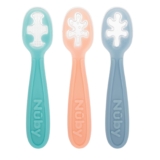 Nuby 3-Stage Baby’s First Spoons Set – 3 Pack – 6+ Months – Baby Spoons with Easy Grip Handle – Pastels