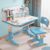 Desk for Kids, Kids Desk Height Adjustable, Kids Desk and Chair Set, Kids Study Table and Chair Set with Widened Desktop, Desk for Girls with Storage Drawer, Ergonomic School Desk for Kids