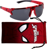Marvel Spiderman Sunglasses for Kids – Stylish, Comfortable & Durable UV-Protective Spiderman Glasses With Soft Carrying Case