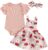 Mubineo Baby Girl Clothes Summer Cute Skirt Outfits Short Sleeve Romper Floral Overall Skirt Dress Infant Newborn Outfit