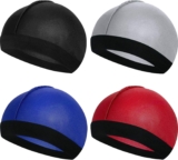 4 Pieces Wave Caps Stocking Caps for Kids Wave Hair Caps Satin Sleep Cap Elastic Baby Bonnet for Boys Baby Toddler