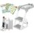 Potty Training Toilet with Potty Training Chart and Step Stool Ladder, Foldable Toddler Toilet Seat with Handles, 2 in 1 Toilet Seat for Kids Boys Girls with Self-Adjustable Height and 3 Stickers
