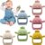 6 Packs Baby Teether Toy Silicone Teething Toys for Babies 0-12 Months Baby Pacifier Baby Chew Toys Anti Dropping Wrist Hand Teethers Mitten for Sucking Needs Soothing