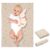 Vegan Leather Baby Changing Mat – Wipeable Portable Changing Pad, Foldable Travel Changing Mat for Baby, Newborns Toddlers Shower Gifts (Flower,20″*28″)