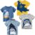 Boys’ 4-Pack Excavator Short Sleeve Crewneck T-Shirts Top Tee Size 2-7 Years Toddler Boys’ Value Pack Cotton T-Shirt