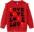 CM-Kid Valentine Girls Sweatshirts Heart Print Pink Red Shirt for Kids Girl Long Sleeve Love Sweatshirt Clothes 2-7 Years