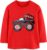 Valentine’s Festival Shirt for Toddler Boy Monster Truck Heart Flip Sequin T-Shirt Tractor Long Sleeve Kids Tops