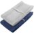 Babebay Changing Pad Cover – Ultra Soft Minky Dots Plush Changing Table Covers Breathable Changing Table Sheets Wipeable Changing Pad Covers Suit for Baby Boys and Girls (Lt Grey & Navy Blue)