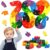 LOVESTOWN Alphabet Jigsaw Puzzle, Building Blocks Animal Wooden Puzzle, Wooden Snake Letters Numbers Block Toys for Kids Birthday Gifts