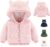 Newborn Infant Baby Boys Girls Cartoon Fleece Hooded Jacket Coat with Ears Warm Todder Kids Outwear Coat Zipper Up 0-6Y