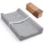 Blissful Diary Baby Changing Pad with Waterproof Lining Foam, Includes a Soft & Washable Cover, Contoured Changing Table Pads for Dresser Top with Non-Slip Bottom, 32”×16” (Grey, Rectangular)