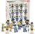 Picasso Toys Magnetic Action Figures Character Law Enforcement for Construction Building Block Tiles Toy Set Magnet Expansion Variety Pack Educational STEM Learning Kit Pretend Playset PTA12