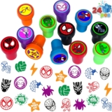 24 Pcs Spidey Stampers, Spidey Birthday Party Supplies, Goody Bag Treat Bag Stuff for Spidey Birthday Party Gifts