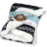 Ultra Soft Sherpa Fleece Cozy Plush Baby Blanket for Kids, Reversible with Aztec Prints, Washable, Wide Size, Baby Shower Present