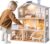 ROBOTIME Wooden Dollhouse, Wooden Doll House with 29 Pieces of Furniture, 6 Rooms Fits 4-6 Inch Dolls, Gift for Kids Ages 3+