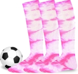Soccer Socks Athletic Softball Baseball Tennis Cotton and Viscose Bamboo Sports Tube Socks Kids Teens Women Men Unisex 3Pairs
